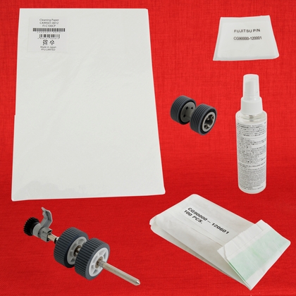 Fujitsu ScanSnap IX500 ScanAid Cleaning and Consumable Kit, Genuine (K0022)