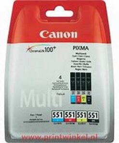 Genuine Multipack (B, C, M, Y) Inkjet for Canon CL551